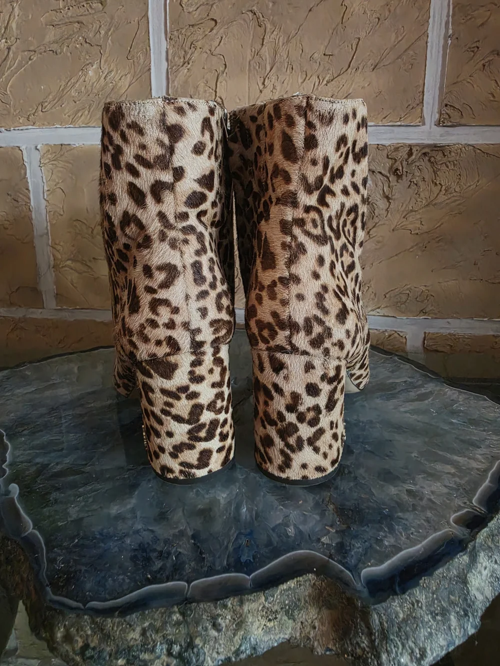 Sam Edelman Leopard Print Women's Ankle Boots - Brown